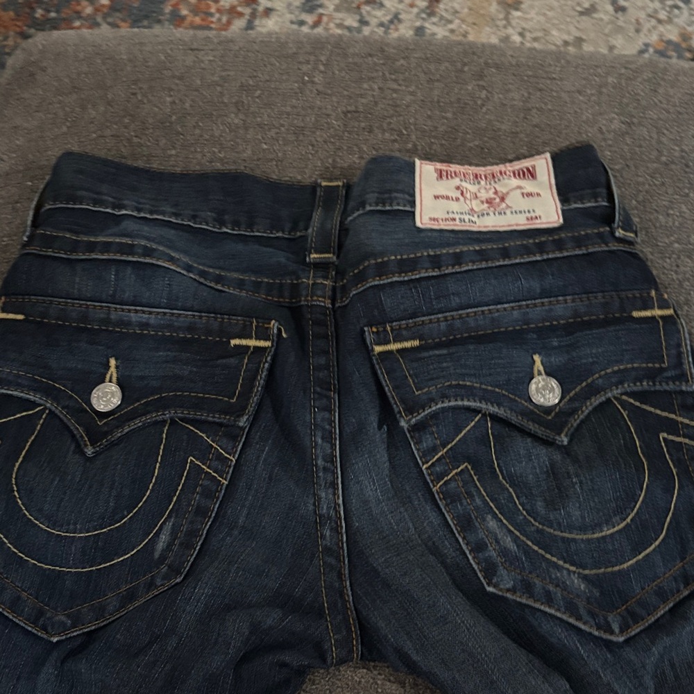 True Religion Indigo Jeans with Contrast Stitching